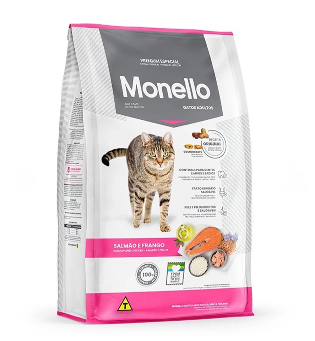 غذای خشک گربه بالغ مونلو با طعم مرغ وماهی Monello وزن 15kg